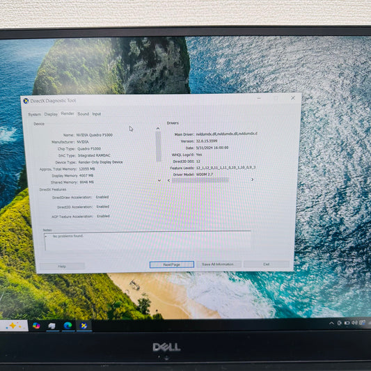 Dell Precision 5530 15.6inch Sliver Core i7 8850H Ram 16GB SSD 256GB + HDD 500GB NVIDIA Quadro P1000