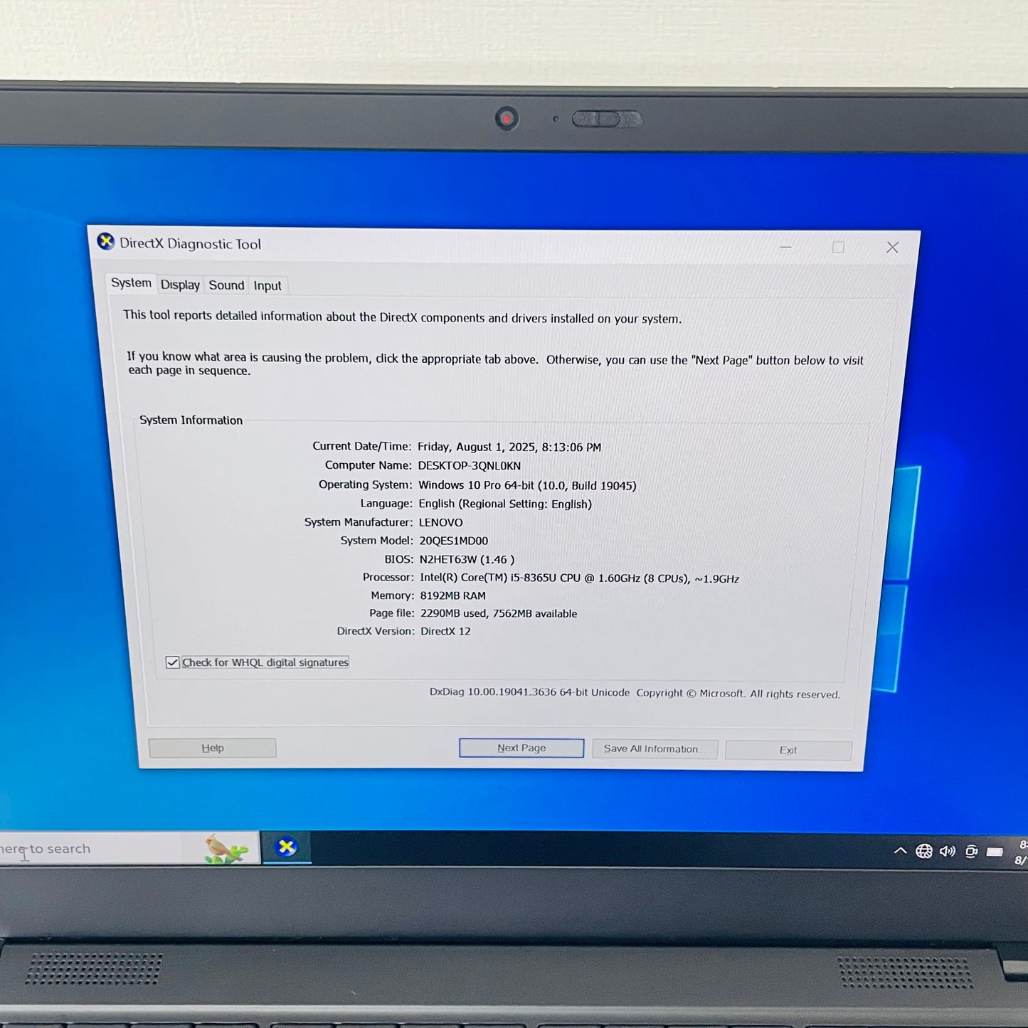 ThinkPad X1 Carbon gen 7