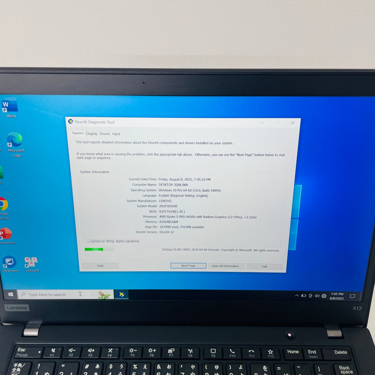 Lenovo ThinkPad X13 Gen 1 13.3" FHD AMD Ryzen 5 PRO 4650U Ram 8GB SSD 256GB