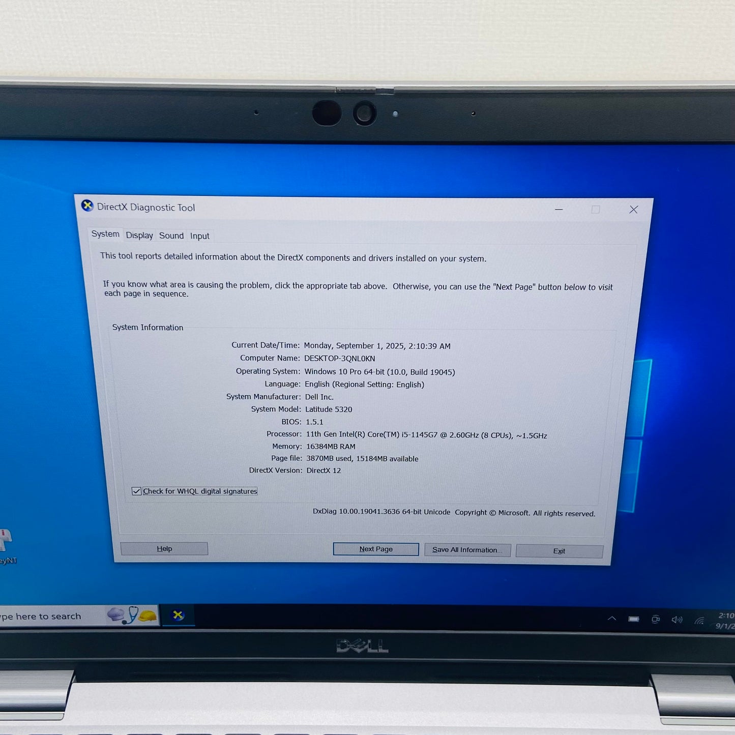 Dell Latitude 5320