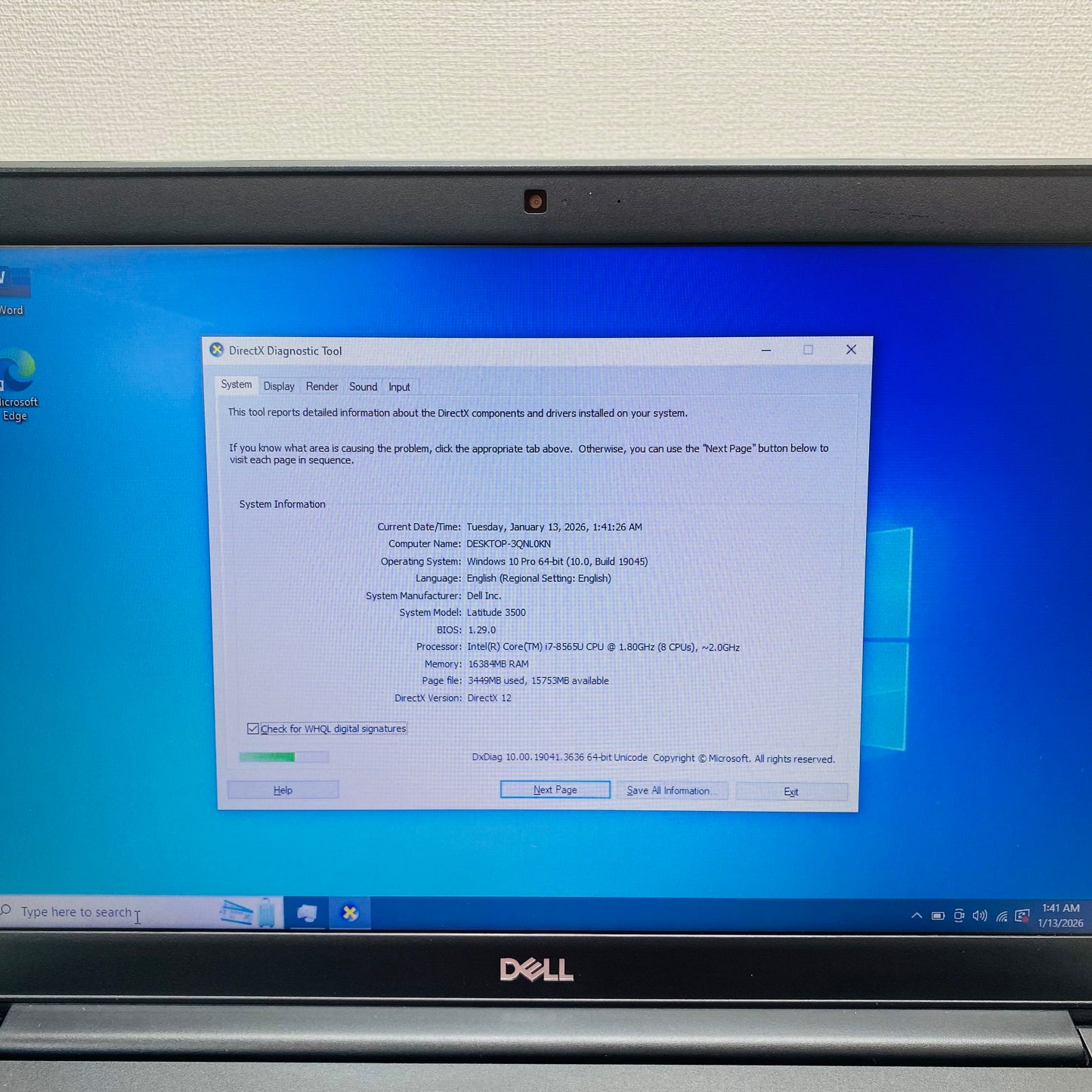 Dell latitude 3500