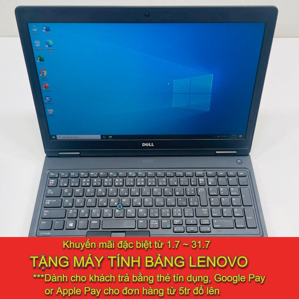 Dell latitude 5580 15.6" FHD i7 7820HQ Ram 16GB SSD 512GB Card rời NVIDIA 940 2GB
