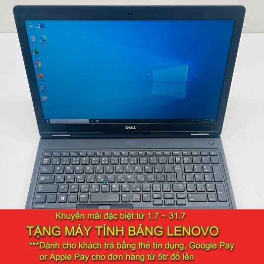 Dell latitude 5580 15.6" FHD i7 7820HQ Ram 16GB SSD 512GB Card rời NVIDIA 940 2GB