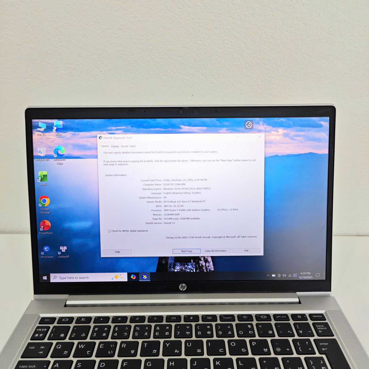 HP PROBOOK AERO  635 G7